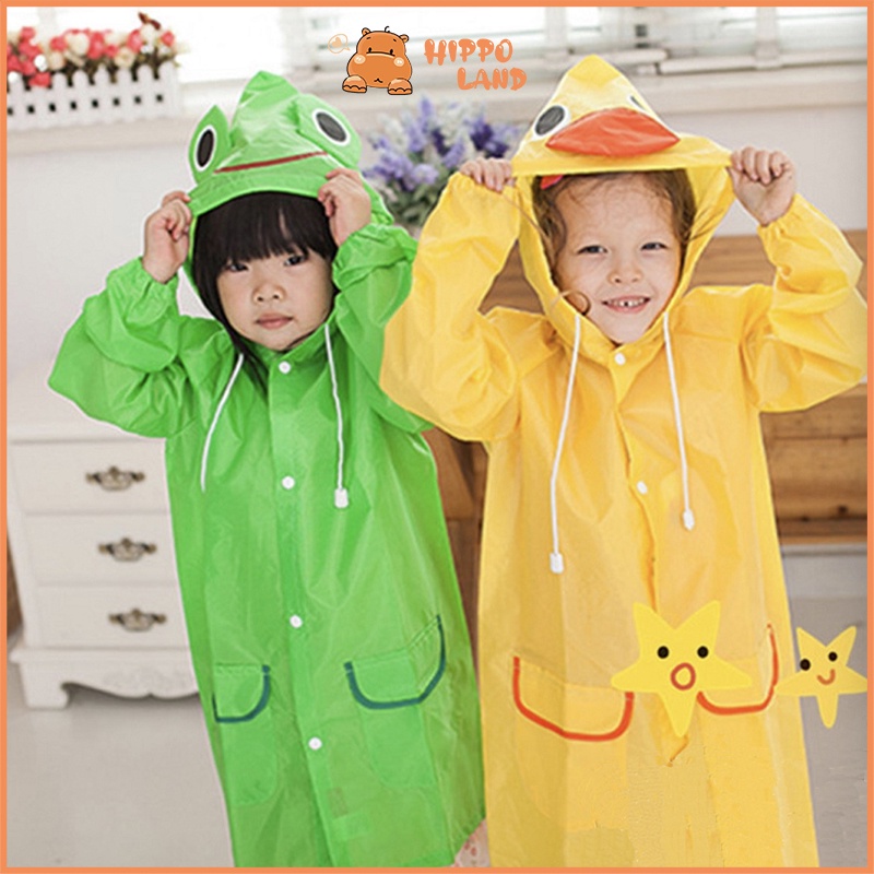 HIPPO LAND Jaket hujan anak-anak/Satu potong mantel hujan 170