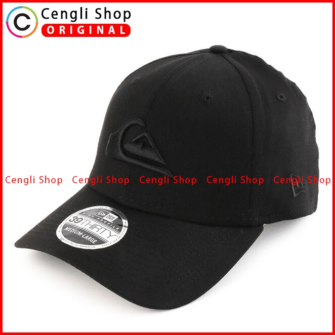 TOPI QUIKSILVER ORIGINAL ASLI ORI TERBARU LOGO POLOS KEREN HITAM Q02