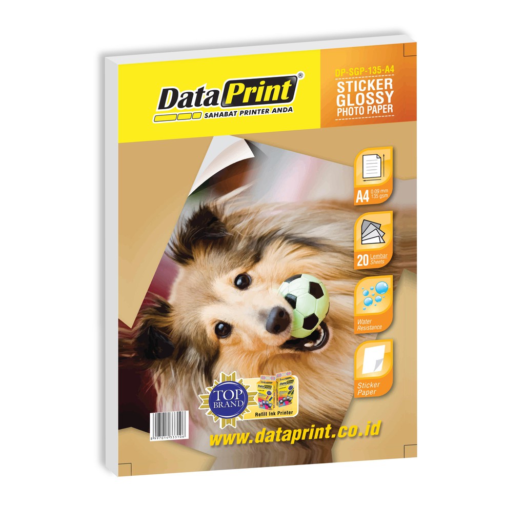 

KERTAS STIKER DATA PRINT GLOSSY PHOTO PAPER A4 135 GRAM