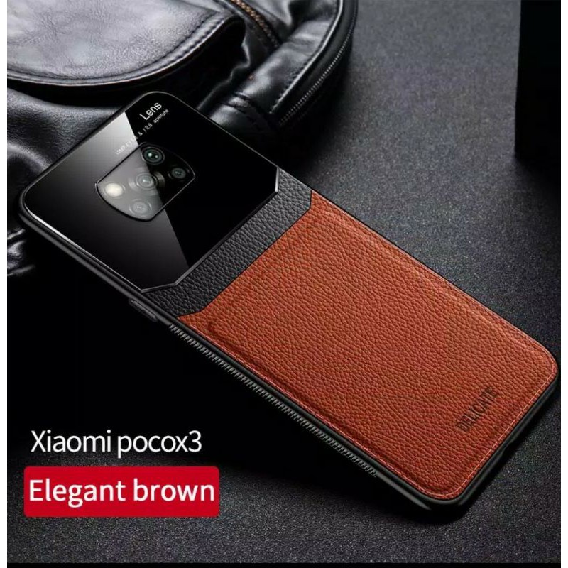 CASE CASING XIAOMI POCO X3 NFC - LEATHER PREMIUM