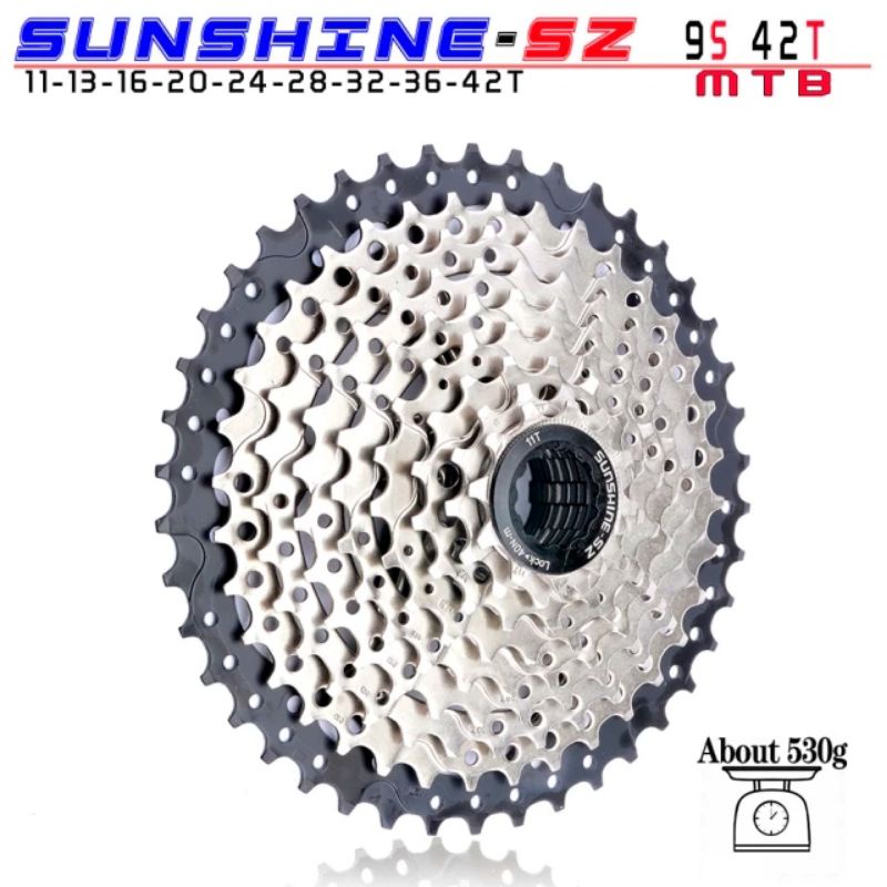 SUNSHINE MTB Cassette 9/10 Speed 42/46/50 Mountain Bicycle Freewheel Sprocket For Shimano/SRAM