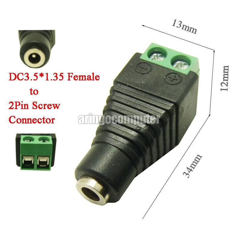 CCTV General Connector RCA Jr-53 power (hijau) female