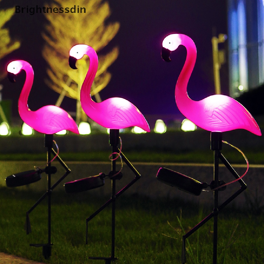 Lampu Led Tenaga Surya Bentuk Flamingo Warna Pink Untuk Taman