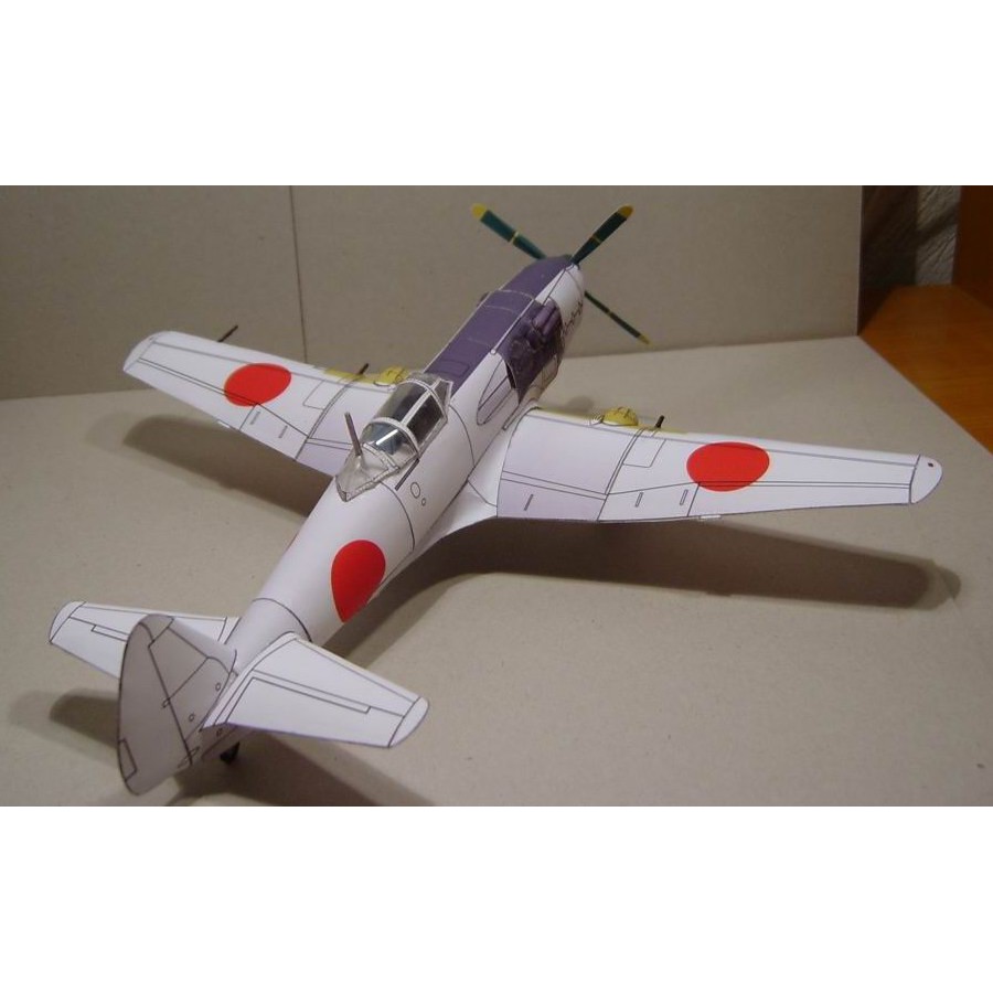 DIY Miniatur Papercraft Pesawat Tempur Nakajima Ki.87 Indonesia