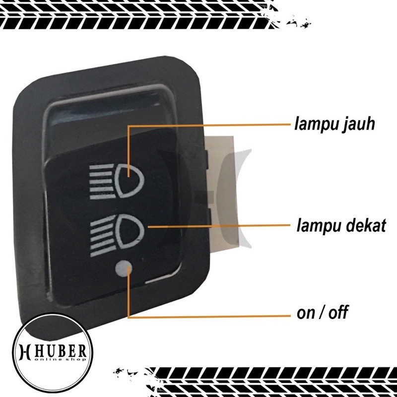 TERMURAH Saklar Lampu Motor Tombol On Off Dim 3 in 1