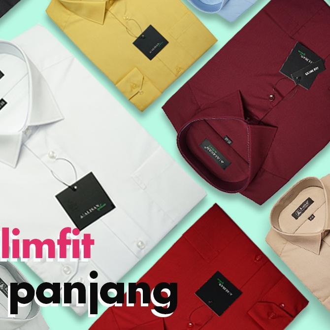 ☪ Alisan ,Alisan Slimfit Polos, Kemeja Pria Alisan , Kemeja Formal Pria, Kemeja Alisan Lengan Panjan