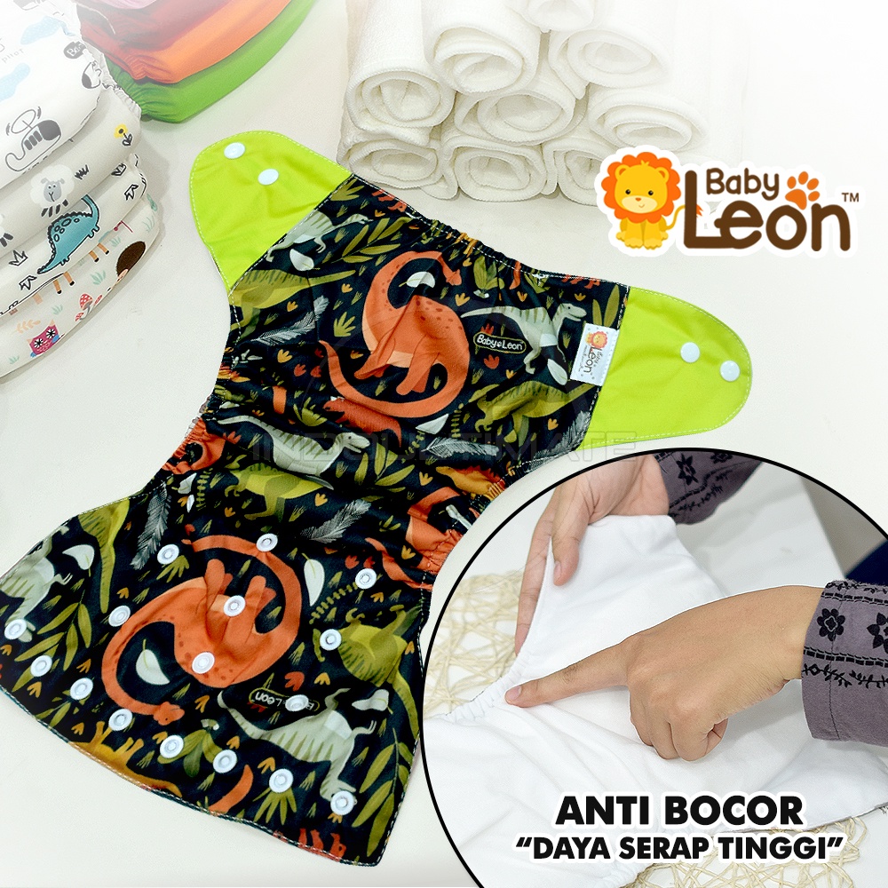 ORI BABY LEON Clodi PRINT+ INSERT popok kain bayi baby cloth diapers diaper newborn