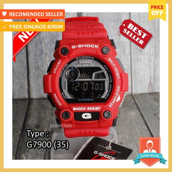 Cuci Gudang  G Shock G 7900 Army Full Merah Jam Tangan Digital Pria