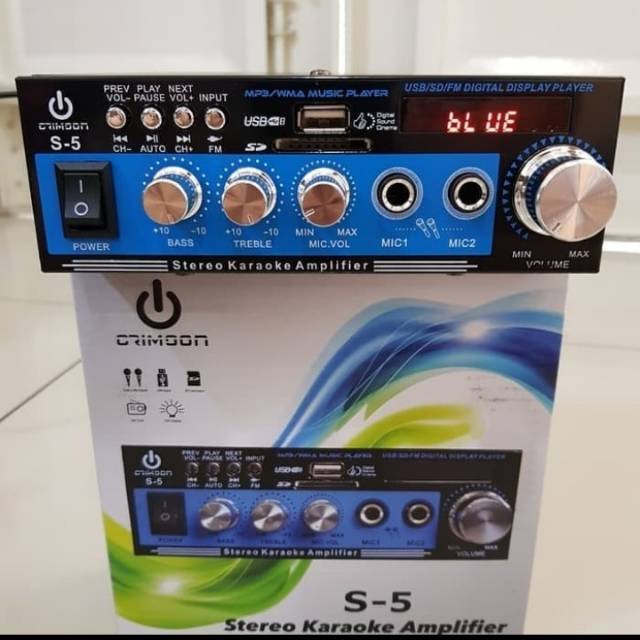 Amplifier mini crimson S 5 BLUETOOTH AC DC KARAOKE USB