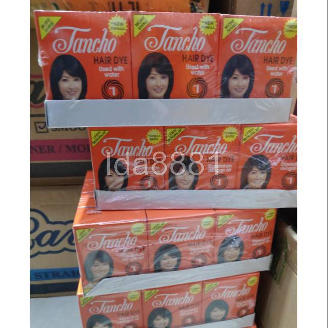 Tancho Bubuk Hair Dye 6 Gram#Cat rambut tancho#Tancho hitam#tancho black#Cat rambut tanco asli 100%