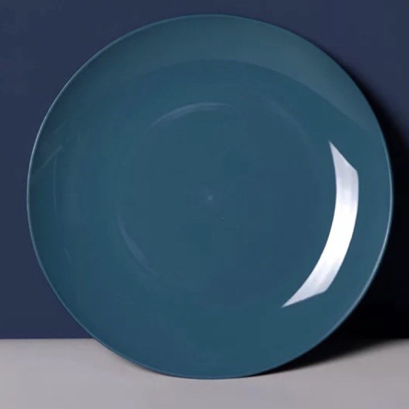 [LULU] PIRING MAKAN BPA FOOD GRADE BAHAN PLASTIK PP / FOOD PLATE-NAVY