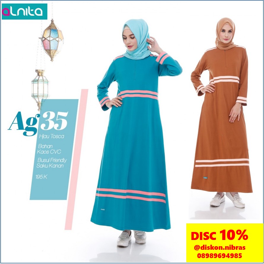gAMIS dEWASA Alnita gamis ag 35 ORIGINAL