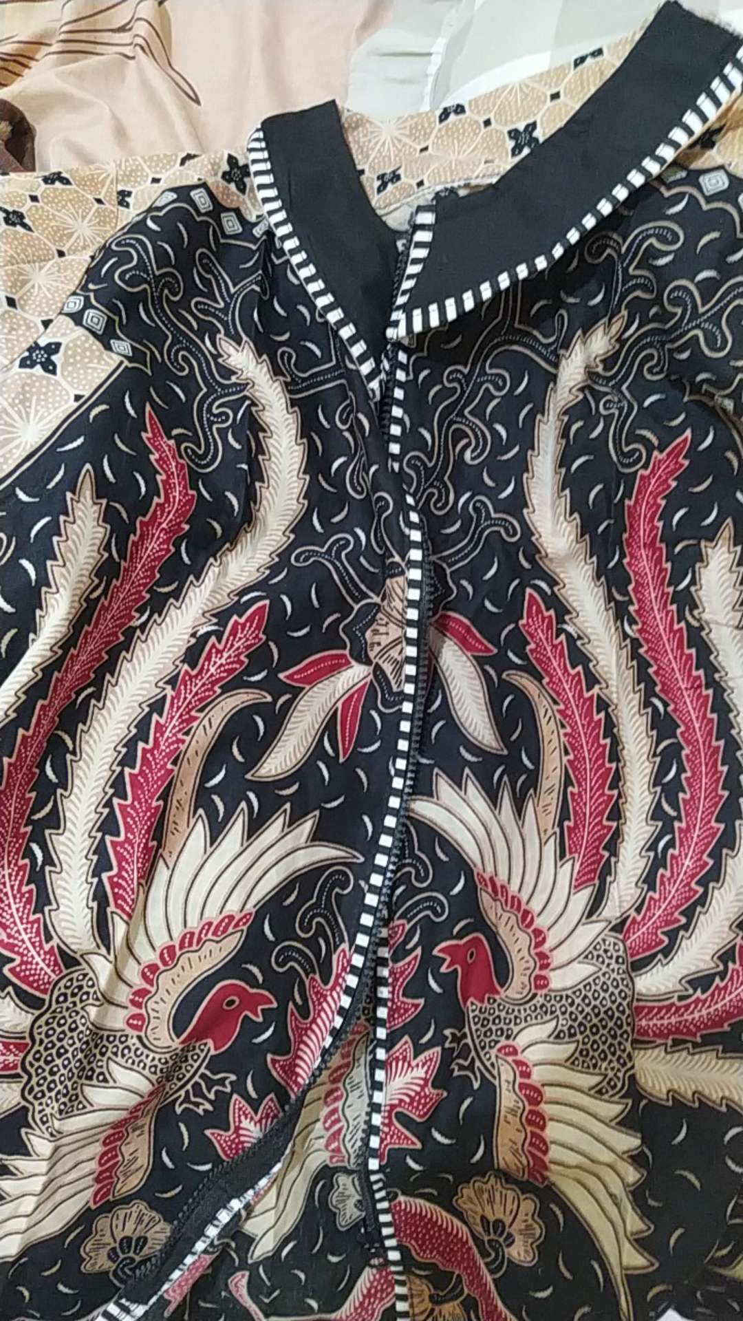 Tey-17 Batik Wanita Asj Sa Hrb026 Kenongo Kemeja Tosca Pendek