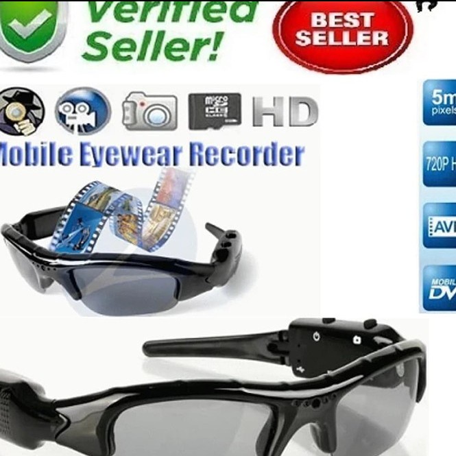 KACAMATA KAMERA CAMERA KACAMATA PENGINTAI SPY SUNGLASSES