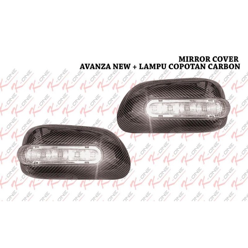 Mirror Cover Carbon Avanza New + Lampu Copotan