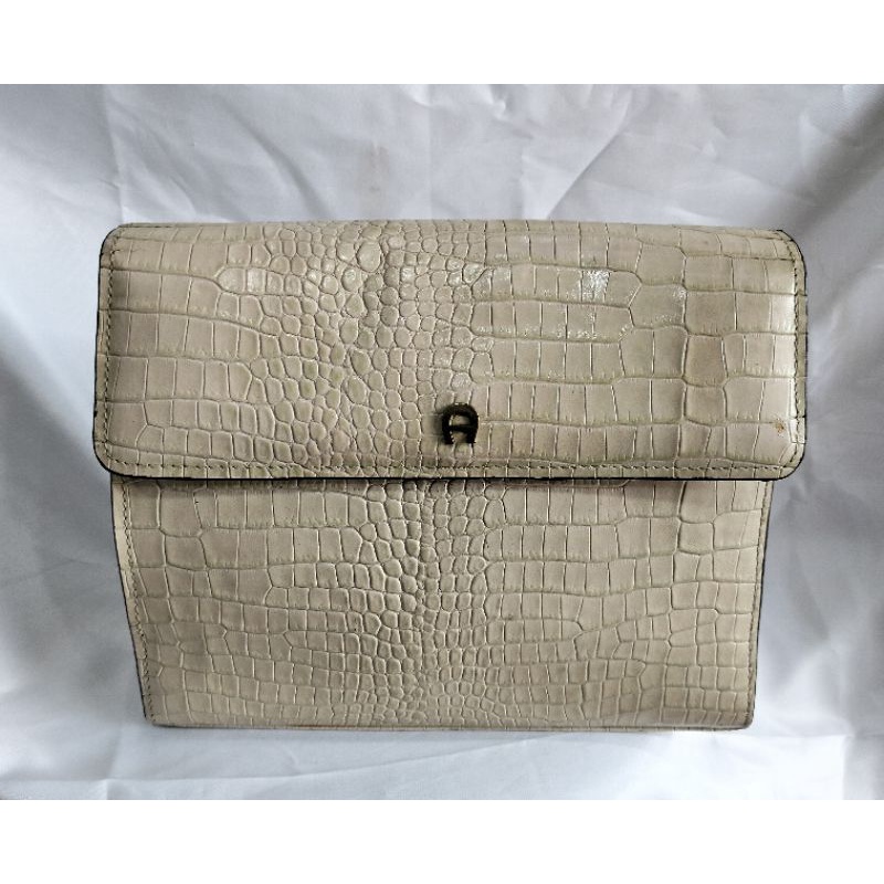 Aigner Shoulder Bag Motif Croco