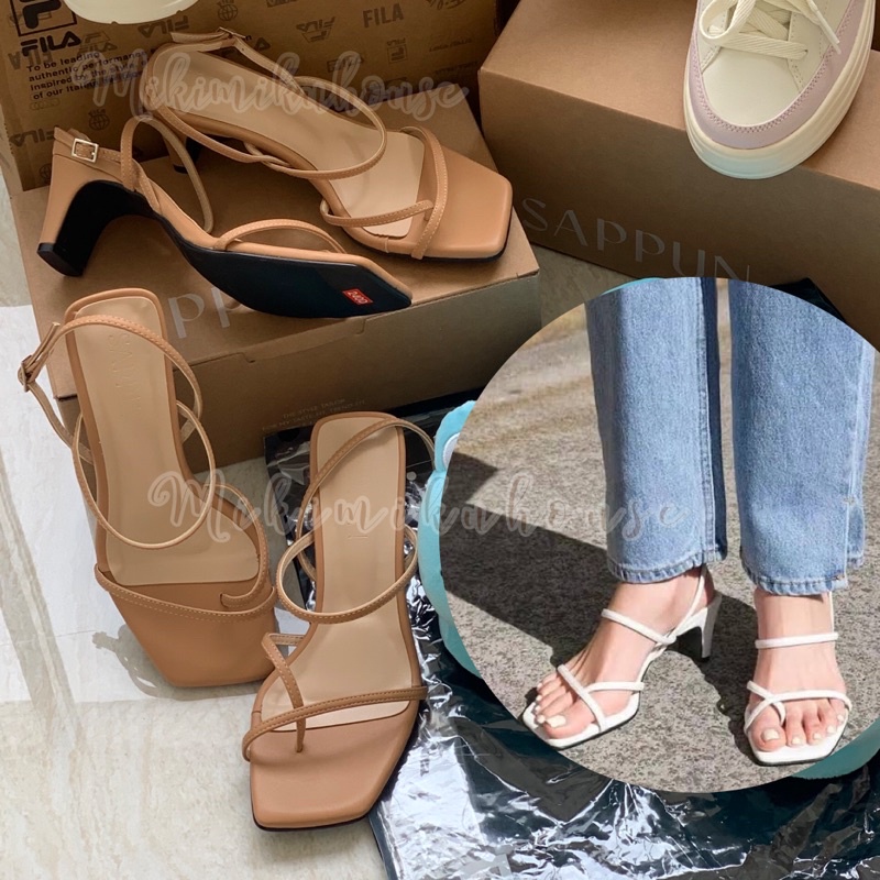SALE SAPPUN Aint Flip-flop High heel Sandals 6cm SANDAL HEELS OFFICIAL FLIP FLOP KOREA SEPATU
