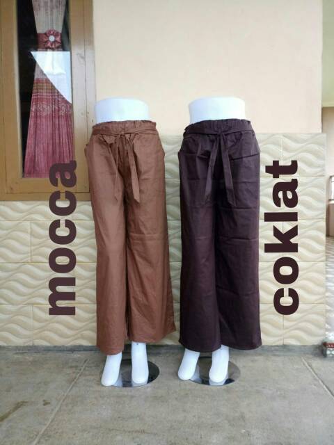 Kulot polos dewasa bahan katun Stretch