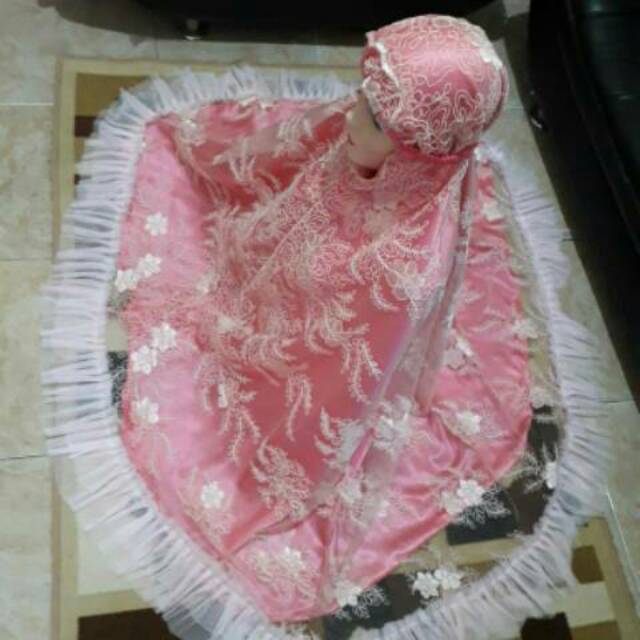 Mukena Brokat glitter mewah murah