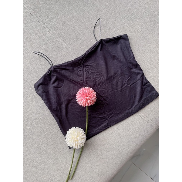 tanktop crop hitam spandek rayon halus wanita import.tanktop murah crop polos.kemben tanktop korean murah