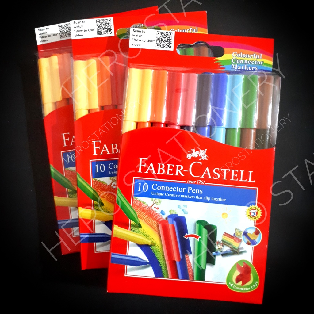 

Faber-castell connector pen set 10 warna