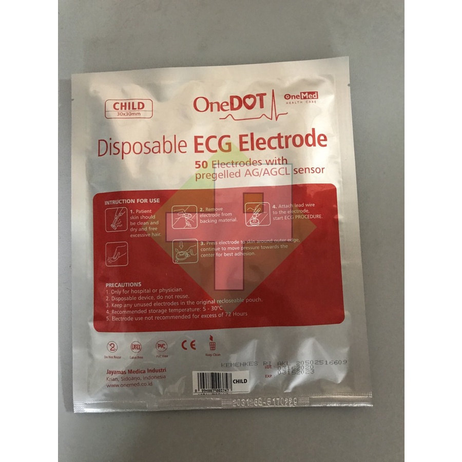 OneDot ECG Electrode OneMed / Electroda ECG isi 50 - Bayi