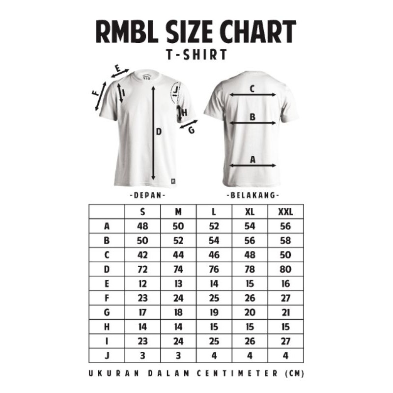 Jual Size Chart Rumble Shopee Indonesia 7911