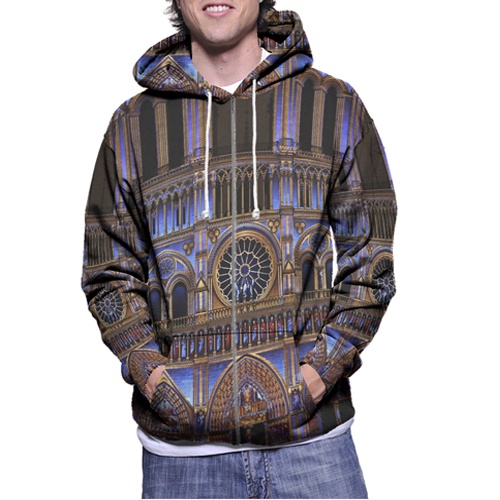 Jaket Hoodie NOTRE DAME Hoodie Fullprint Casual Zipper Hoodie Fullprint New Casual Unisex Hoodie Rit