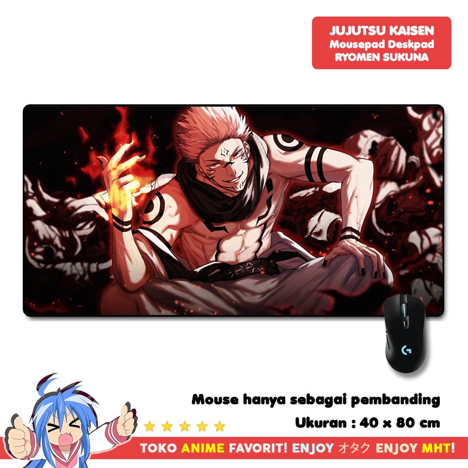 Mousepad Anime Gaming Deskpad Anime Jujutsu Kaisen Ryomen Sukuna