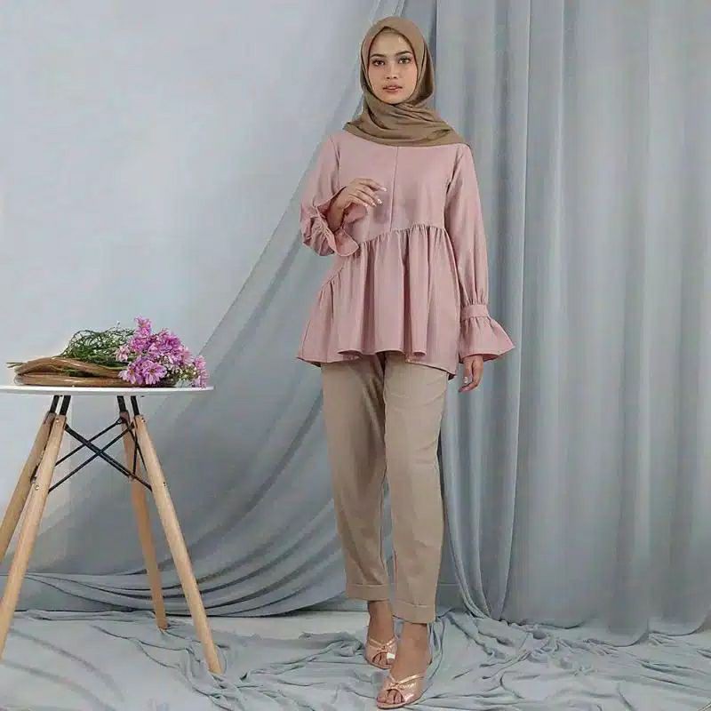Tunik Katun Toyobo / Baju Atasan Wanita Busui / Long Tunik Terbaru