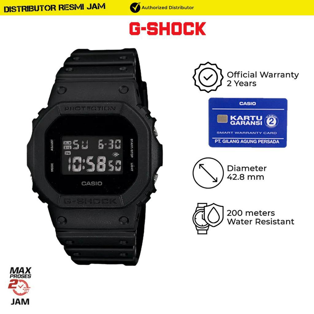 GShock DW-5600BB-1DR DW-5600 DW5600BB DW5600 Garansi Resmi 2 Tahun