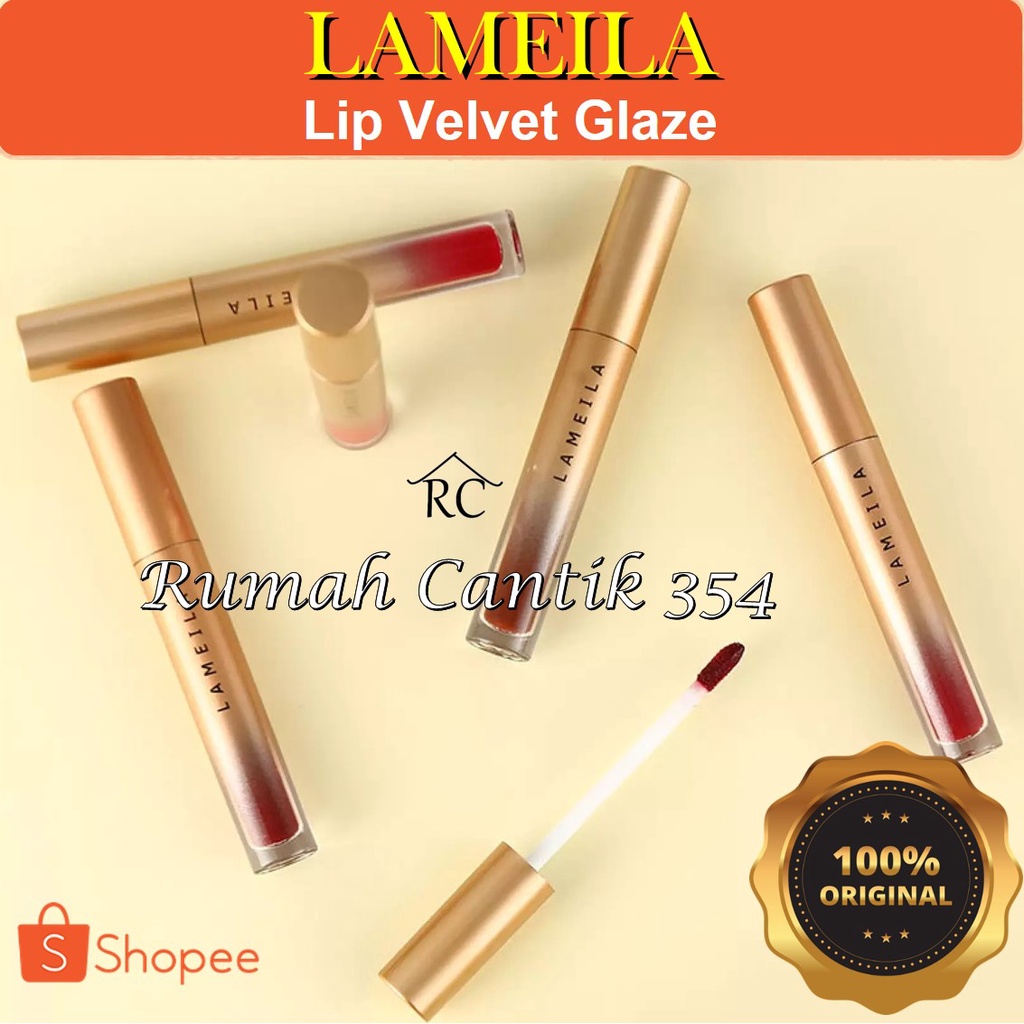 Lameila Velvet Lip Glaze Lip Cream Lameila Rumah Cantik 354 Lipcream Matte Dengan Varian Warna Yang Indah