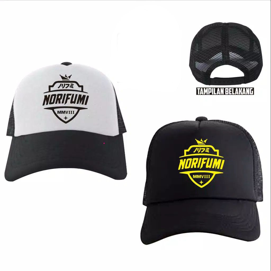 topi racing norifumi / topi otomotif norifumi / trucker hat / topi jaring motor