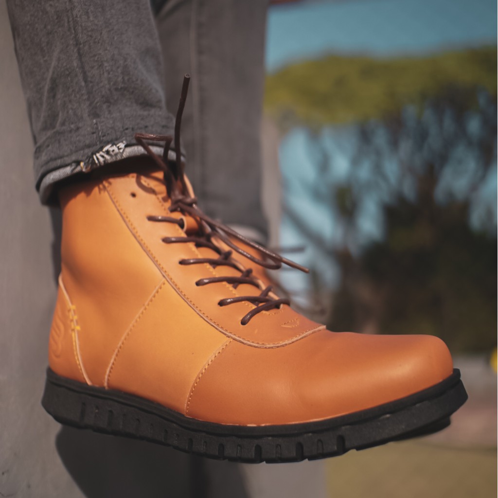 Nathan Tan | Sepatu Kulit Asli Formal Vintage Boot Simple Pria Cowok Men Boots | FORIND x Barnum