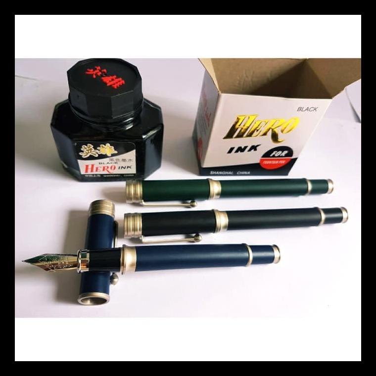 

STOK BARU PAKET MURAH..FOUNTAIN PEN IRIDIUM JUMBO + TINTA HERO INK.PENA ISI. PAKET ALAT TULIS