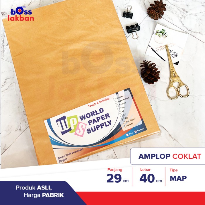 

Sale!!! Amplop Coklat Non Seal Wps Ukuran Map Diskon