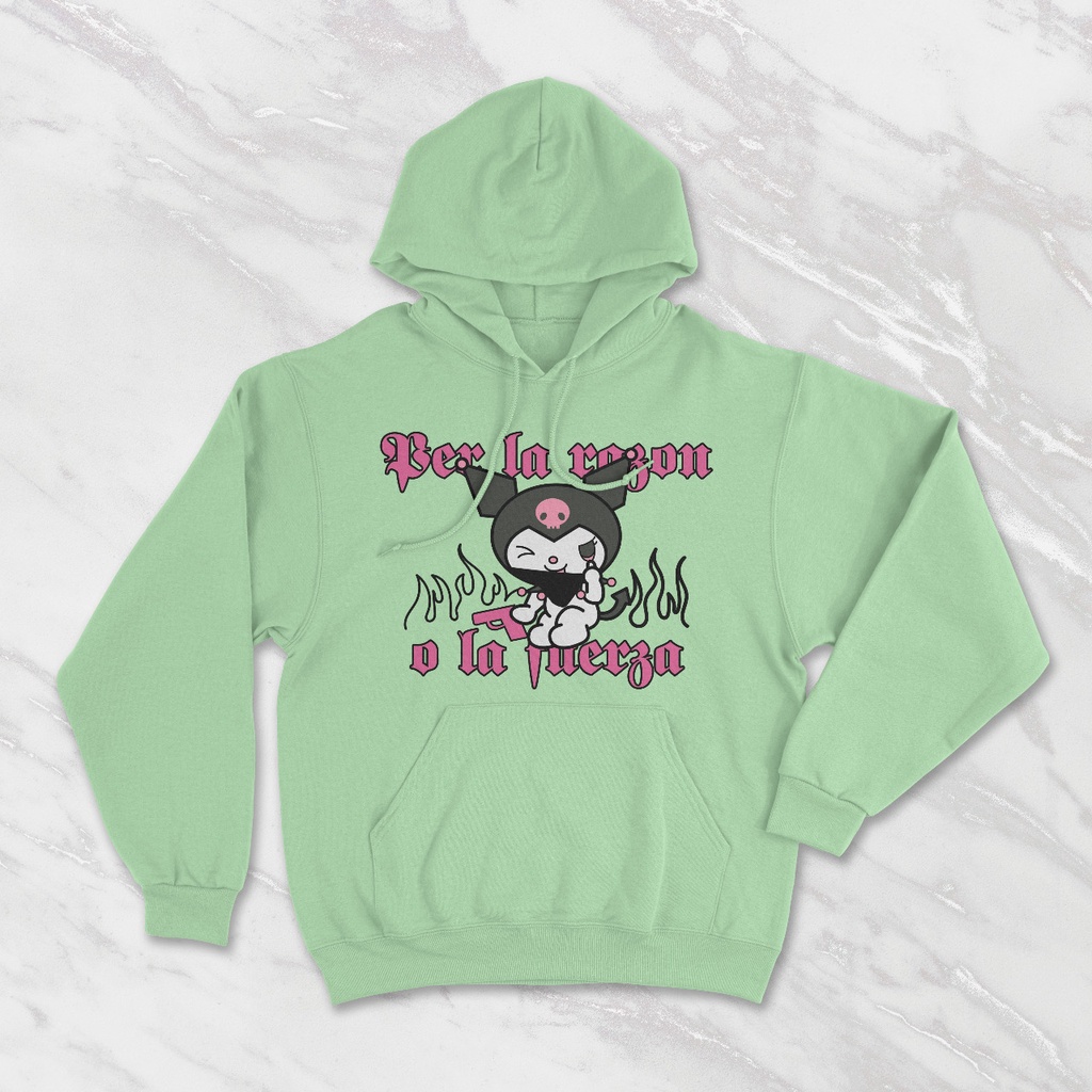 HOODIE UNISEX O LA FUERZA KUROMI - ATASAN LUCU TERLARIS