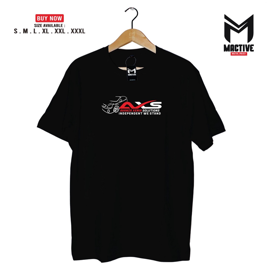 Kaos Sablon AXS Avanza Xenia Solutions Mobil Logo Otomotif Atasan Pria Baju Pria - MACTIVE PROJECT