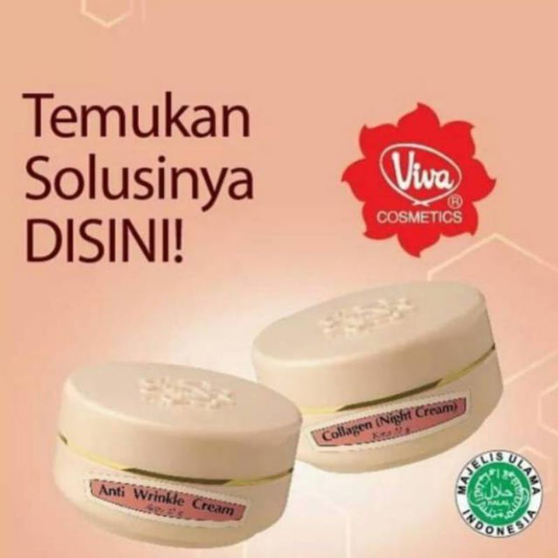 [bisa COD] ~ VIVA ANTI WRINKLE CREAM / VIVA COLLAGEN NIGHT CREAM 22GR BPOM