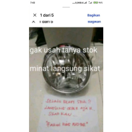 HEADLAMP LAMPU DEPAN BULAT 7INCI FOR RX KING TIGER SCORPIO VOXION MEGA PRO GL PRO GL MAX NON ORI