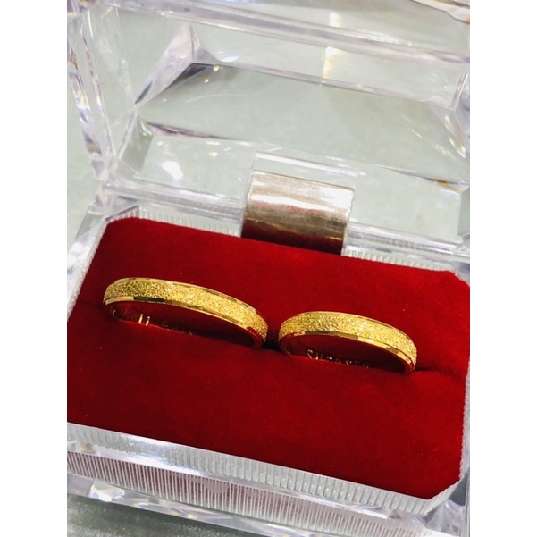 Cincin nikah custom ukuran emas asli 375