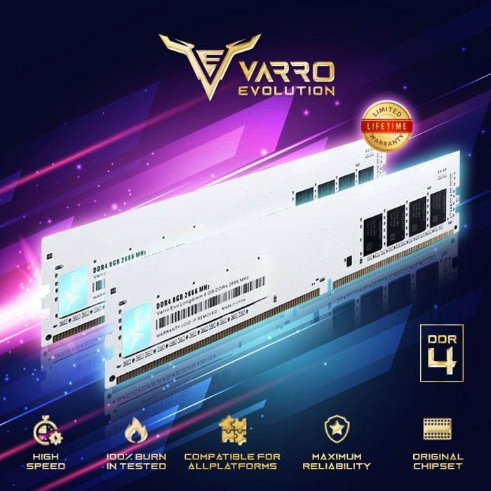 Memory Ram Computer pc varro evolution ddr4 8gb pc4-25600 3200mhz dimm longdimm