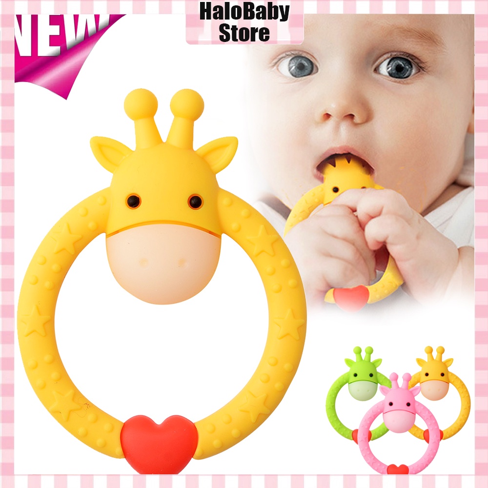 Halobaby Mainan Teether Bayi / Teether Gigitan Bayi Giraffe