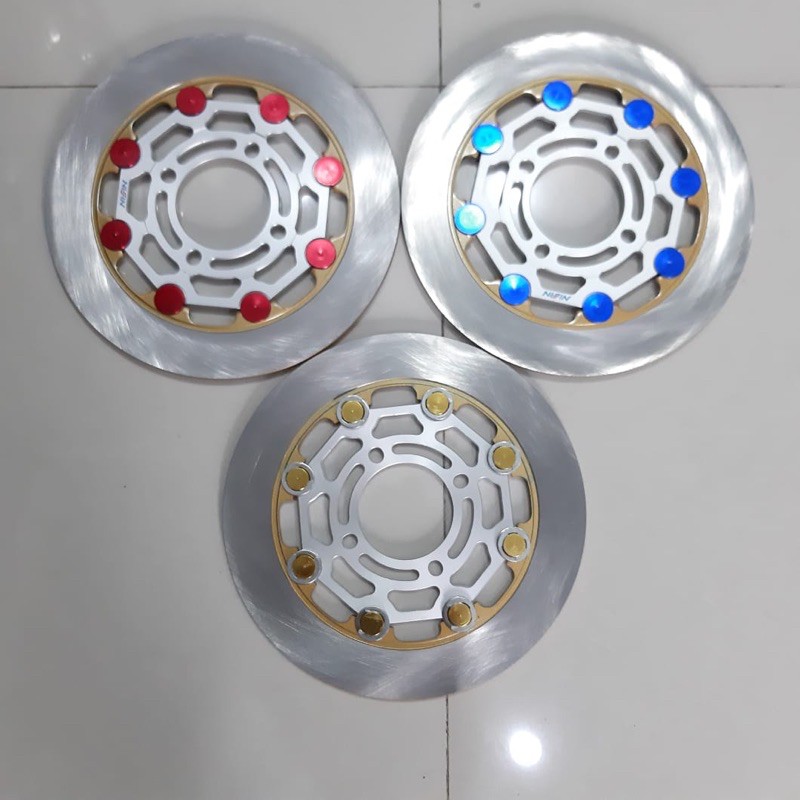 PIRINGAN CAKRAM DEPAN NISSIN FLOATING WARNA 220MM BUTA JUPITER MX FIZR BEAT VARIO SCOOPY MIO DLL