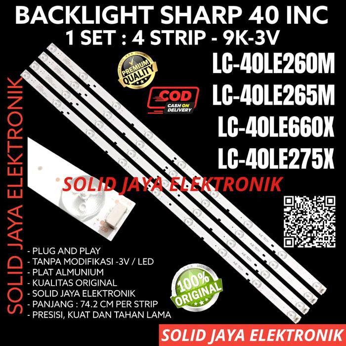 BACKLIGHT TV SHARP 40 INC LC 40LE260 40LE265 40LE660 LAMPU BL LED INCH