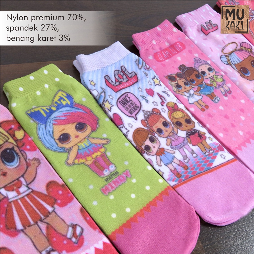 Kaos Kaki Printing Anak Karakter Murah Mukaki H