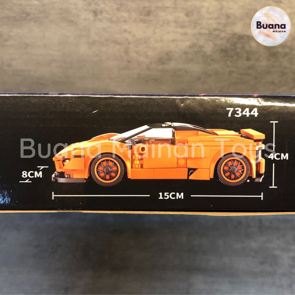 BRICKS CHAOBAO 7344 MCLAREN REAL SPORT CAR MODEL MAINAN MOBILAN PAJANGAN SKALA MOBIL