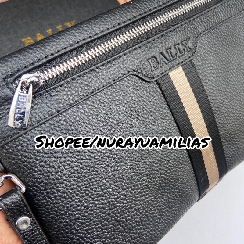 clutch Bally kulit asli import clutch pria wanita bally handbag pria branded import