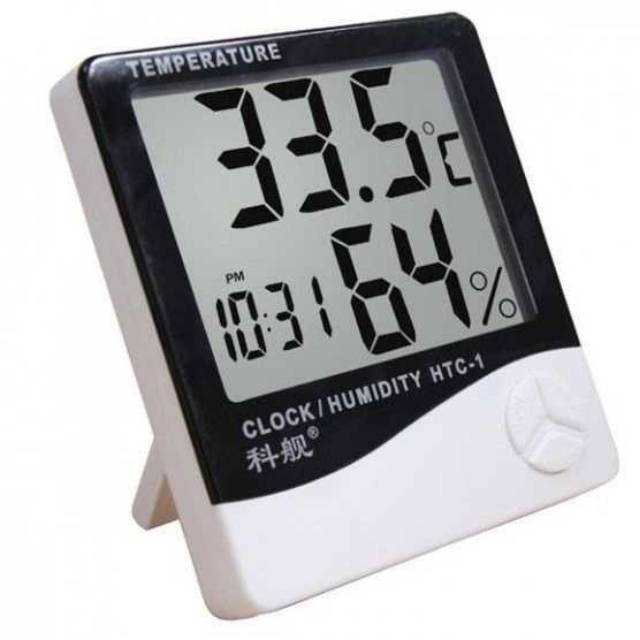 Taffware Digital Temperature Humidity Meter + Clock Calender - HTC-1