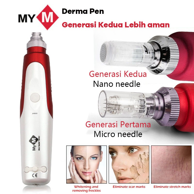 Original MY-M Alat Dermapen  Bopeng Nano Needle BB Glow 100% Termurah Jarum Naik Turun MYM Mts